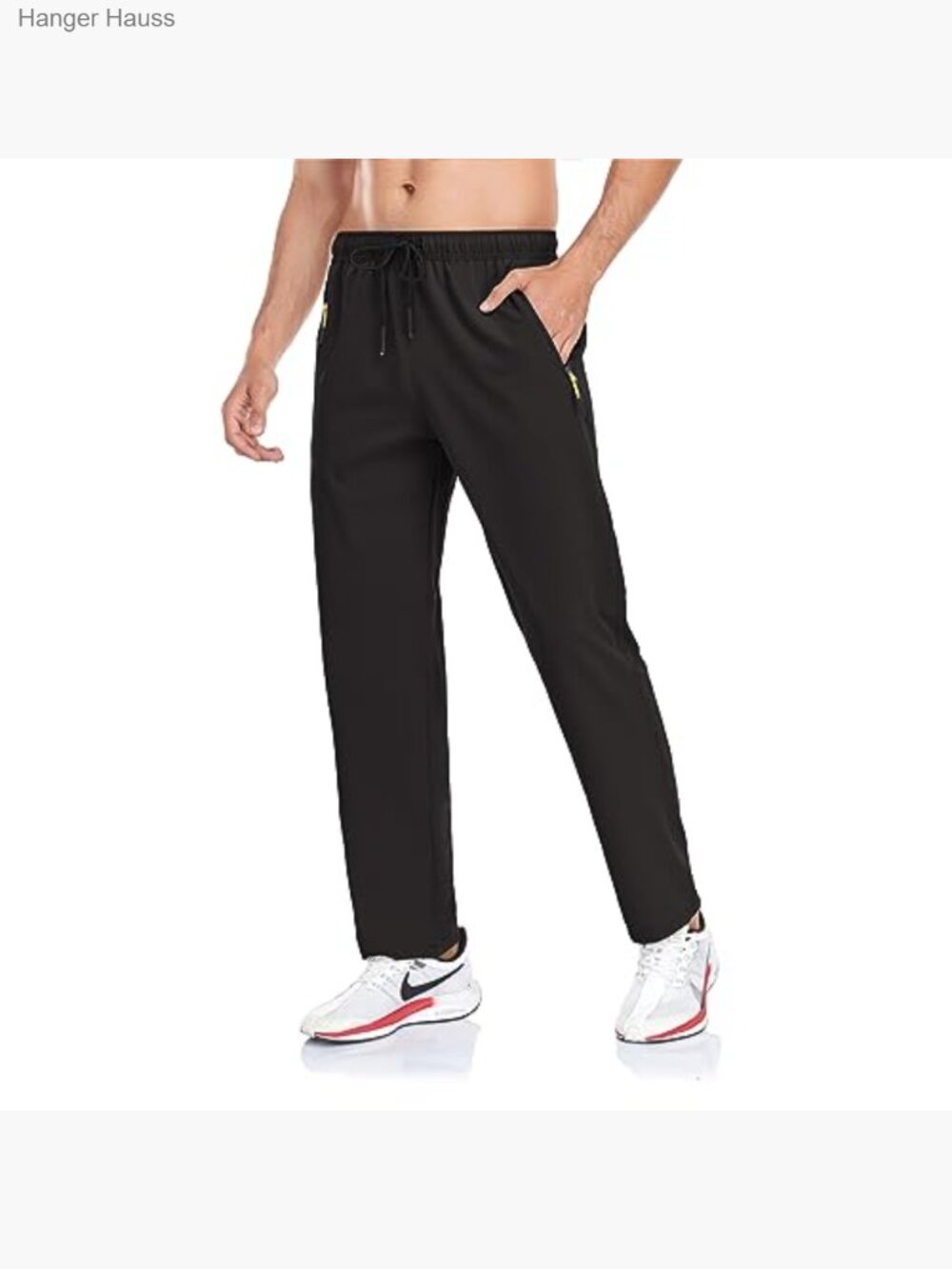 Men's Lightweight Quick Dry Zipper Pocket Sweatpants Active Joggers - Picture 2 of 5